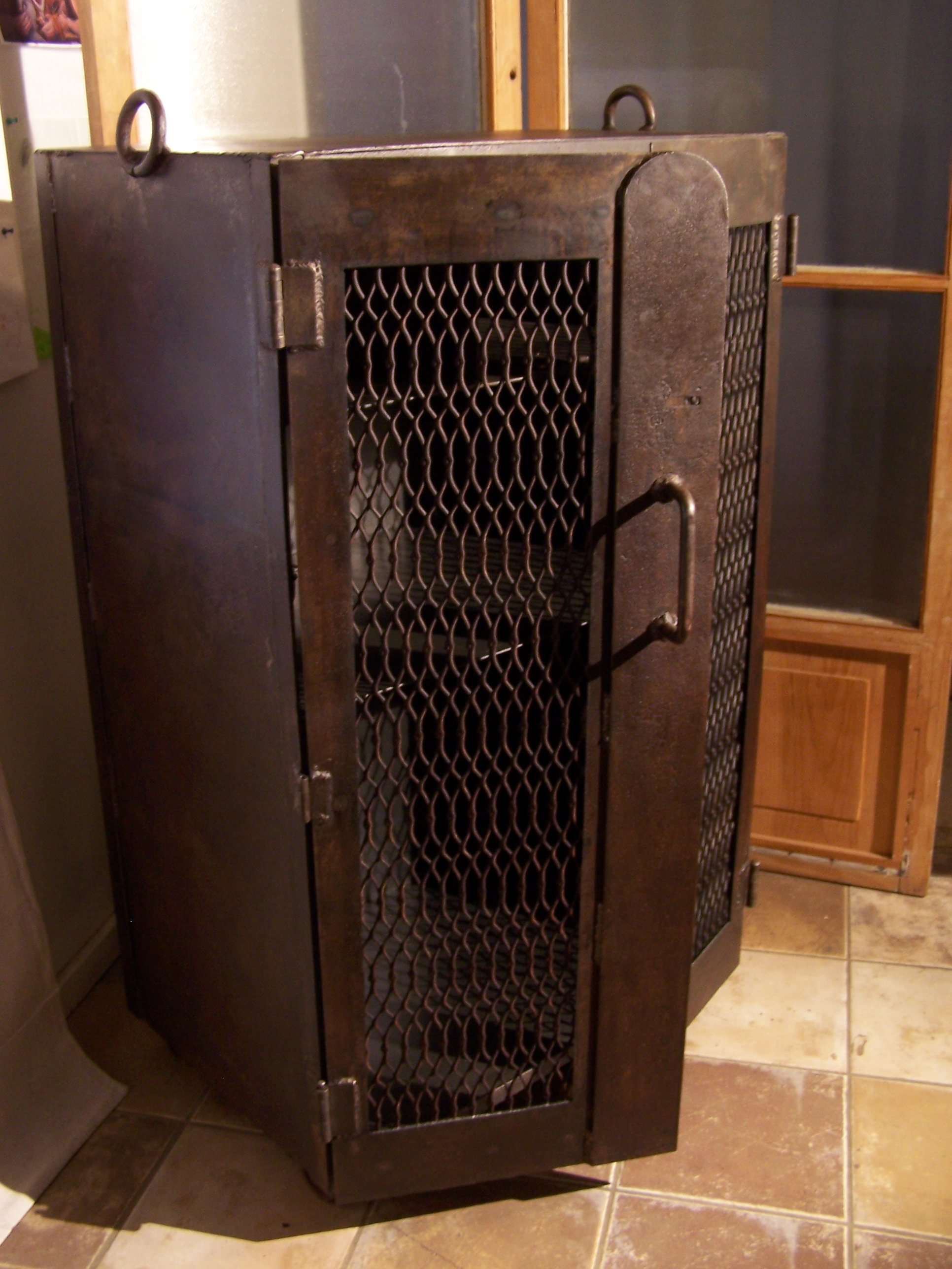 40 S Industrial Steel Construction Cabinet Repurposed Tv